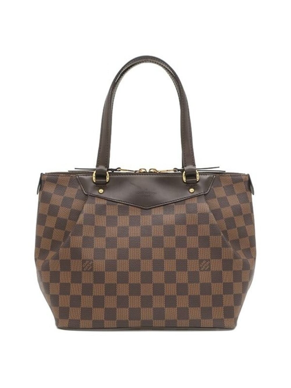 Louis Vuitton Handbag Westminster PM Damier Canvas Ebene Gold Brown